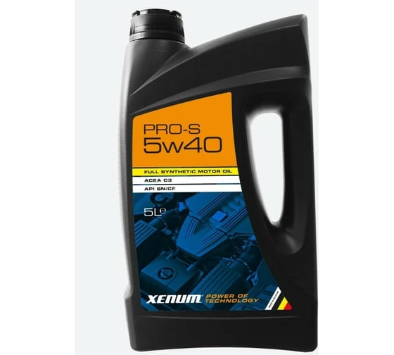 Изображение товара Моторное масло XENUM PRO S 5W40, 5 л, высокоэффективное, синтетическое 1877005A