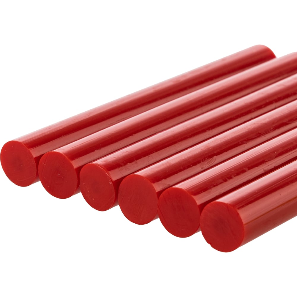 Изображение товара Универсальные красные стержни для клеевого пистолета 11 мм 6 штук TDM ELECTRIC Алмаз SQ1024-0514