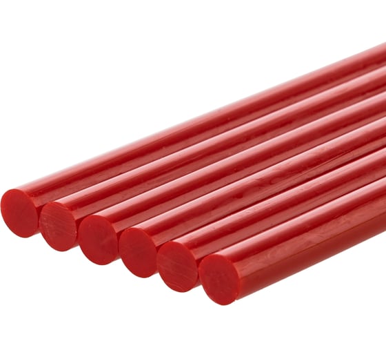 Изображение товара Стержни для клеевого пистолета универсальные красные, 7 мм x 100 мм, 6 штук, TDM ELECTRIC «Алмаз» SQ1024-0504