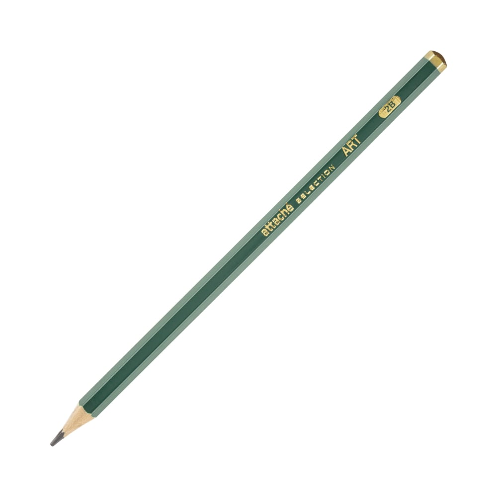 Заточенный чернографитный карандаш Attache Selection карандаш чернографитный devente pastel нв 2 мм трехгранный заточенный микс