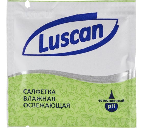 Изображение товара Освежающие влажные салфетки Luscan в саше 15x13,5 см 1000 шт в упаковке 1625794