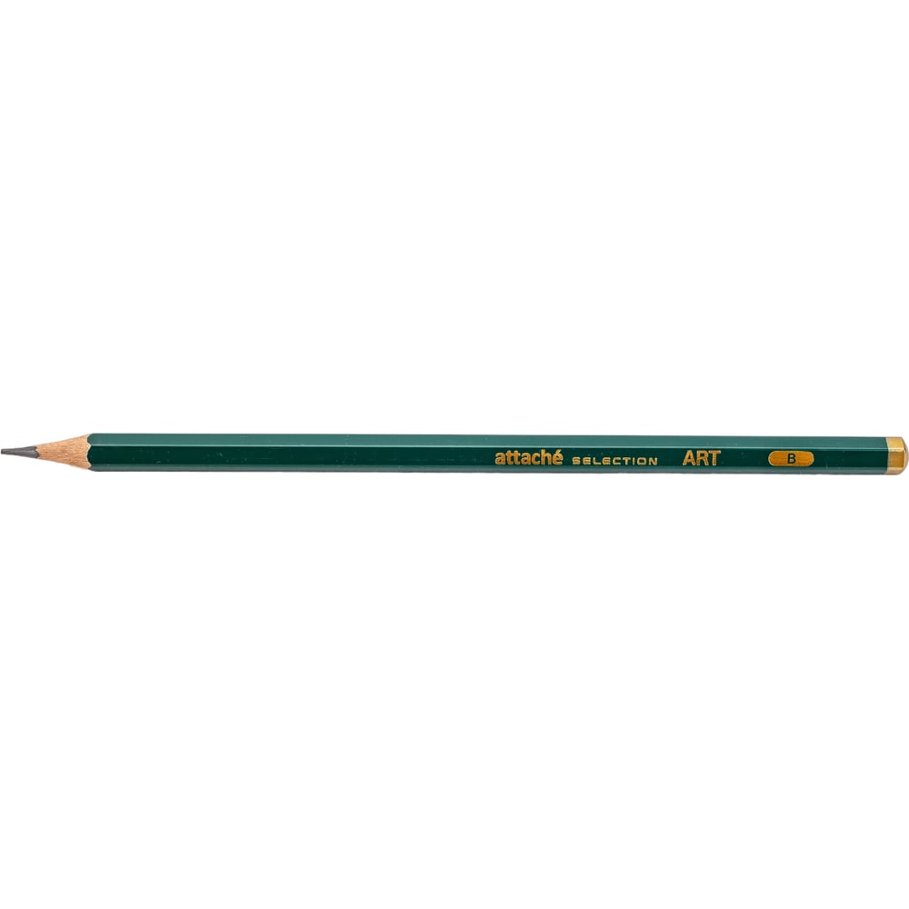 Заточенный чернографитный карандаш Attache Selection линейка attache selection