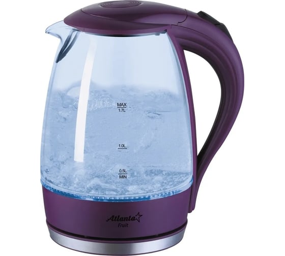 Изображение товара Стеклянный электрический чайник Atlanta ATH-2461 violet