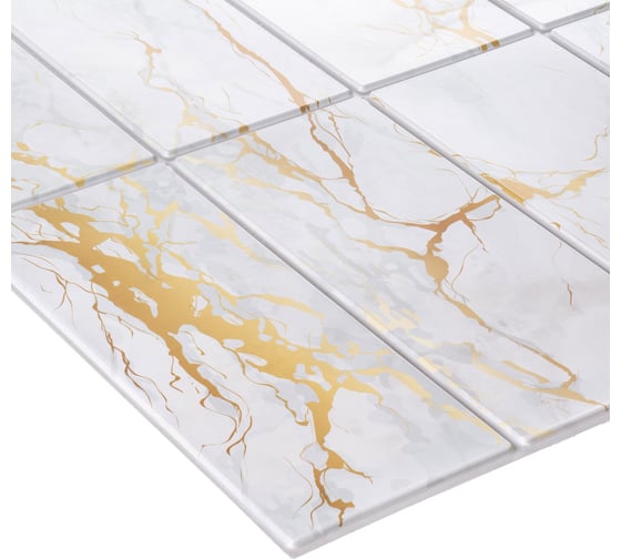 Изображение товара Панель на стену из ПВХ GRACE 955х480 мм Плитка Мраморный фьюжн УТ000074257