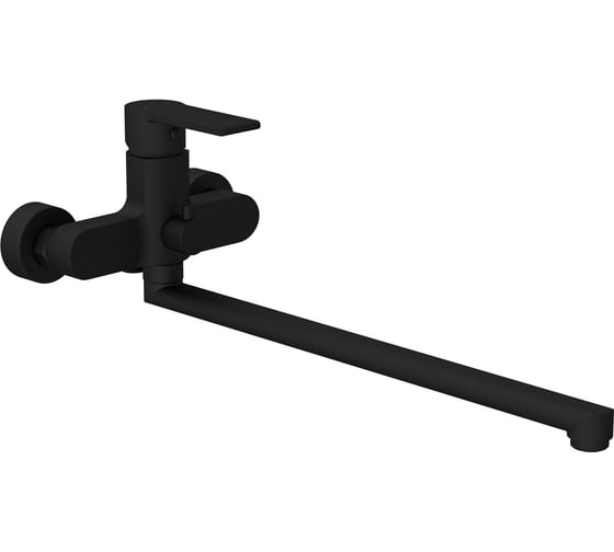 Изображение товара Смеситель для ванны Cersanit BRASKO BLACK с длинным изливом, однорычажный, черный 64092