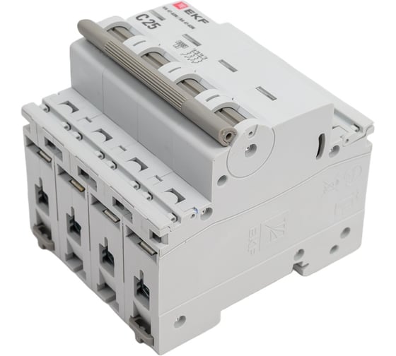 Изображение товара Автоматический выключатель EKF 4P 25А (C) 6кА ВА 47-63N PROxima M636425C