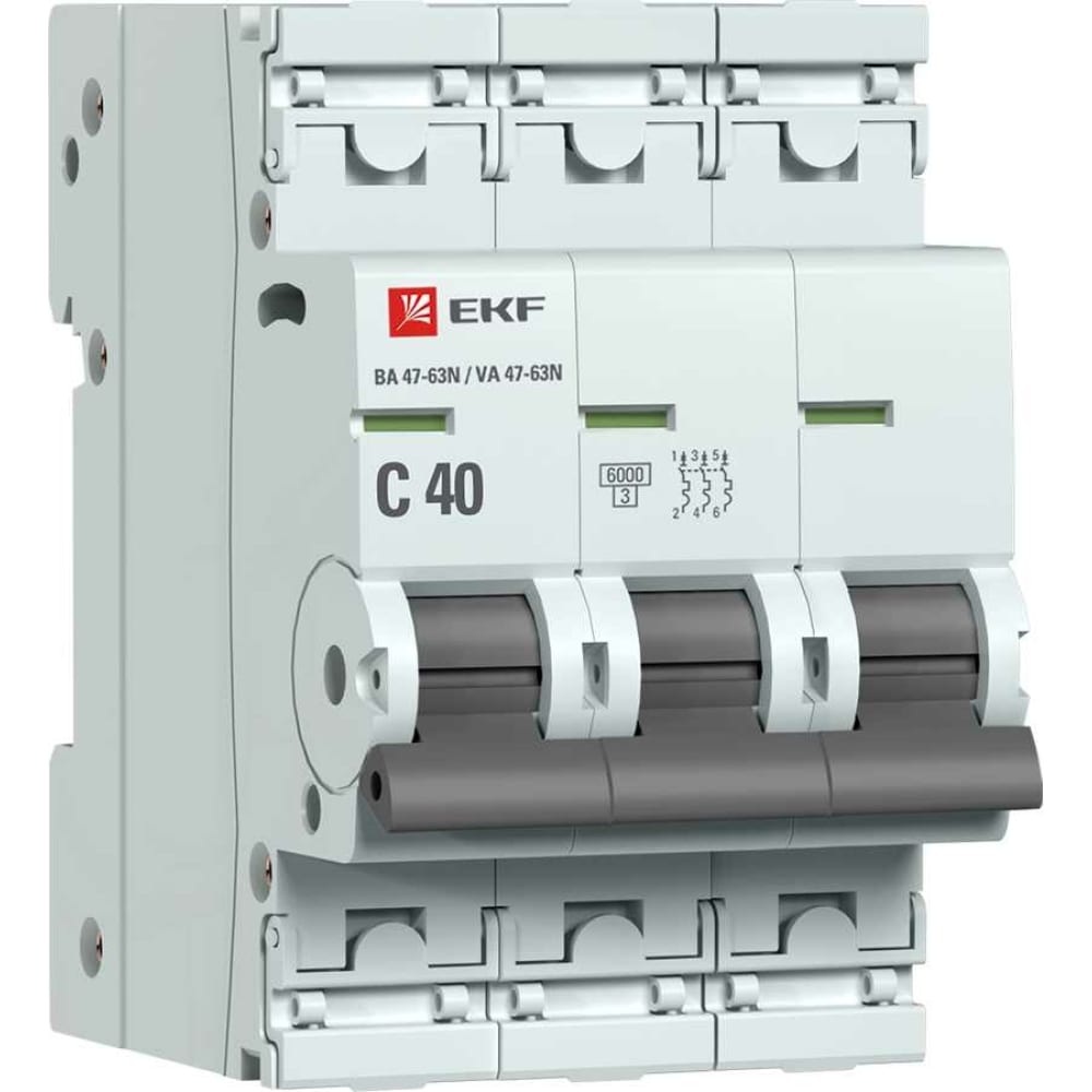 Автоматический выключатель EKF выключатель кнопка rexant pbs 11а 250 в 1а 2с on off синяя