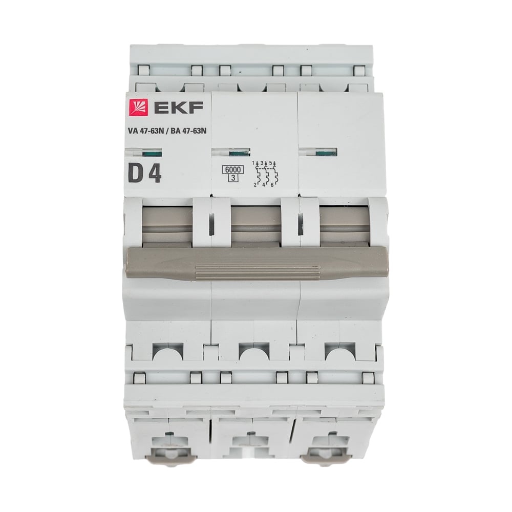 Изображение товара Автоматический выключатель EKF 3P 4А PROxima М636304D для защиты электросетей