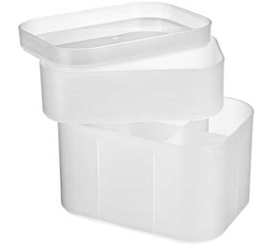 Изображение товара Органайзер PROFF PLASTIK 3-секционный 150x110x85 мм MINI с разделителями, прозрачный, пластиковый ИН-2601872