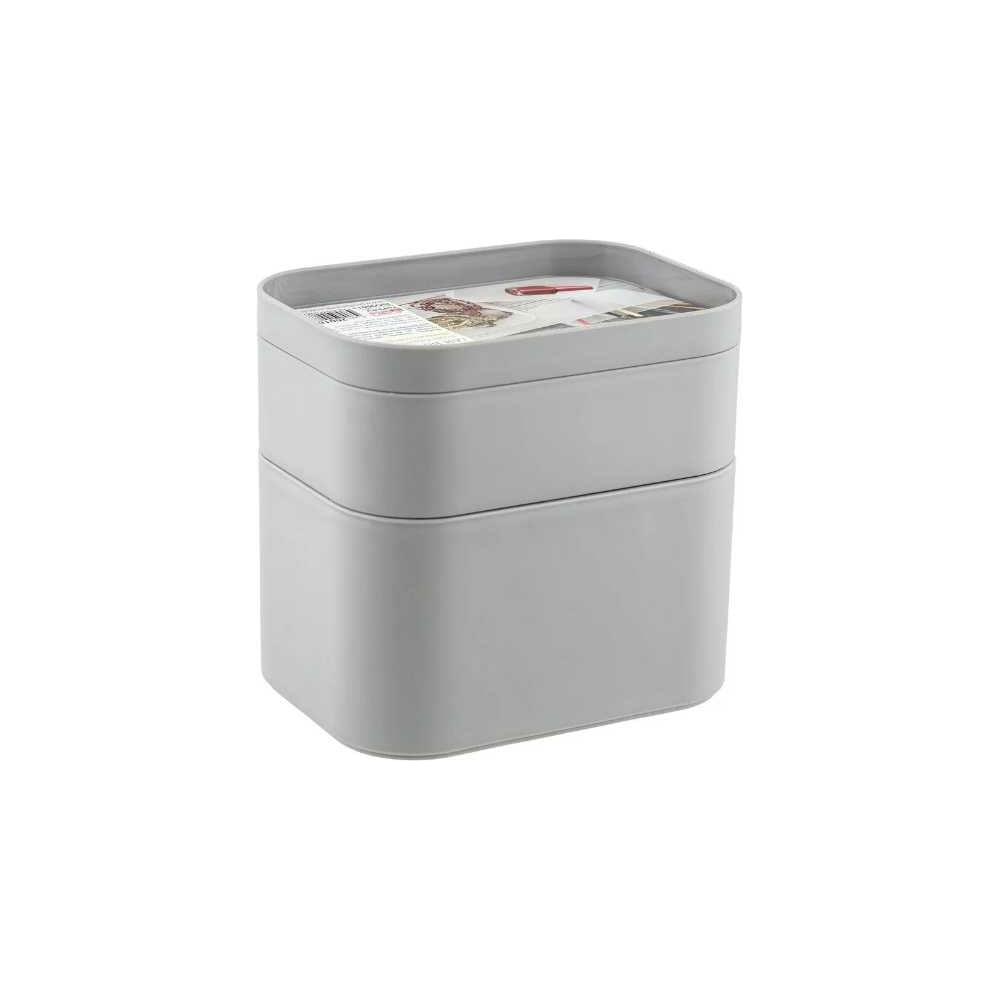 Изображение товара Органайзер PROFF PLASTIK 3-секционный MINI 150x110x85 мм серый