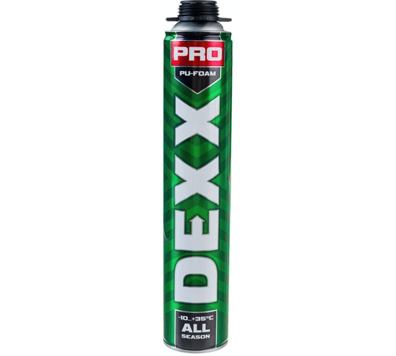 Изображение товара Полиуретановая монтажная пена DEXX для монтажного пистолета, всесезонная, 750 мл 41126
