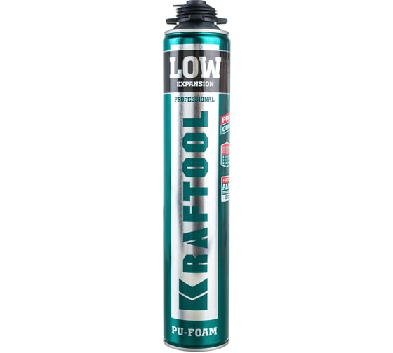 Изображение товара Профессиональная полиуретановая пена для монтажного пистолета Kraftool KRAFTFLEX PROFI LOW всесезонная, SVS, 750 мл 41181_z01