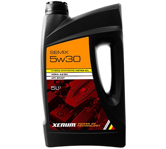 Изображение товара Моторное масло XENUM SEMIX 5W30, 5 л, универсальное, энергосберегающее, гибридное, синтетическое 2416005A