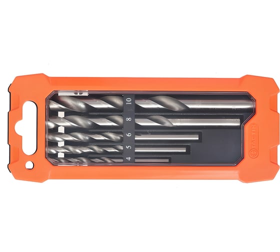 Изображение товара Набор сверл по металлу 5 шт, 4-10 мм, HSS TACTIX 410081