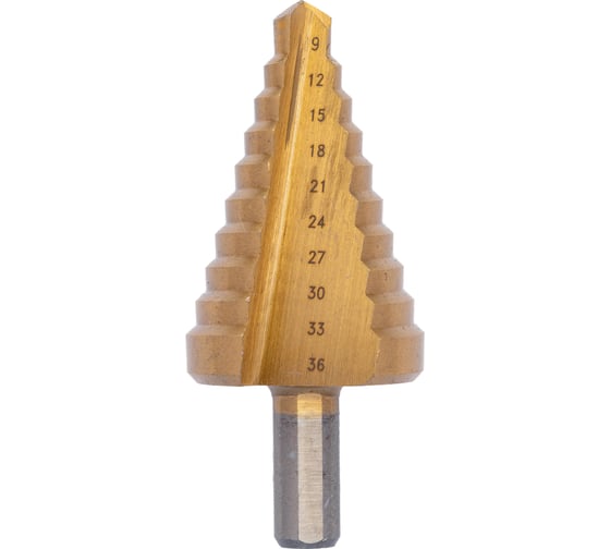 Изображение товара Сверло ступенчатое по металлу 9-36 мм 10 ступеней TORGWIN T251475
