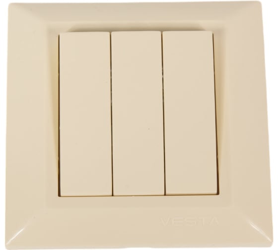 Изображение товара Выключатель Metronex Electric Roma Кремовый трехклавишный FVK010123MLK