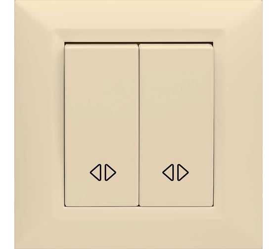 Изображение товара Переключатель проходной двухклавишный Metronex Electric Roma Кремовый FVK010116MLK