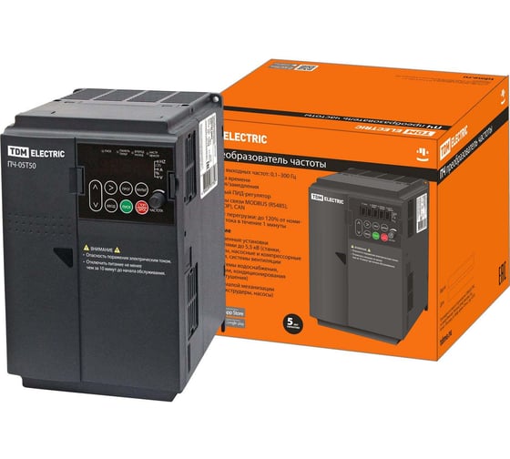 Изображение товара Преобразователь частоты TDM пч-05t50 380в 5,5квт SQ0749-0008