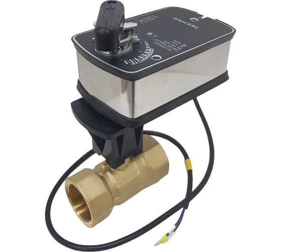 Изображение товара Двухходовой шаровый кран TECHNO HK215-SC05DN/24V DN15, резьба G1/2 с электроприводом 5Нм, 24В, управление открыто/закрыто с возвратной пружиной 622151