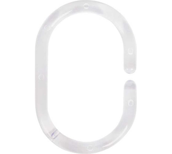 Изображение товара Набор колец для шторы в ванную Рыжий кот овальные, прозрачные, 12 шт 103955