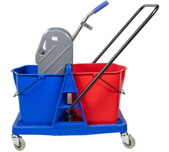 Изображение товара Уборочная тележка NV двухведерная 2x23, с отжимом NV-11574