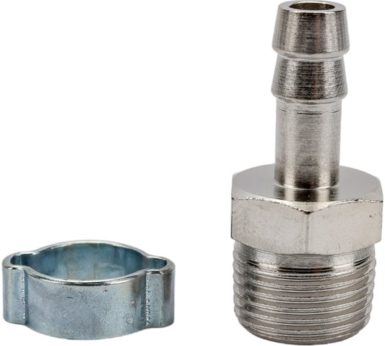 Изображение товара Переходник 3/8"М - елочка (8 мм; обжимное кольцо 11x13 мм) FUBAG 180262