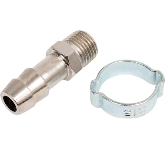 Изображение товара Переходник 1/4"М - елочка (12 мм; обжимное кольцо 17x20 мм) FUBAG 180266