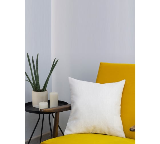 Изображение товара Декоративная подушка на молнии Kauffort Велия, 40x40, крем 121016620