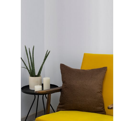 Изображение товара Декоративная подушка на молнии Kauffort Dimaut, 40x40, коричневый 121011630