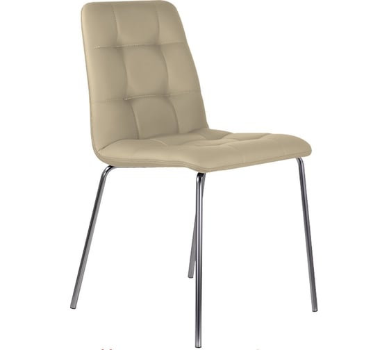 Изображение товара Стулья BRABIX Twins Cf-011 комплект 2 шт, хромированный каркас, экокожа, бежевый 532766