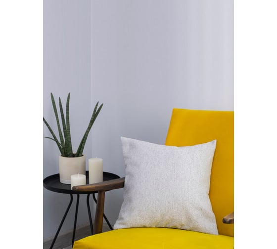 Изображение товара Декоративная подушка на молнии Kauffort Велия, 40x40, нежно-серый 121016660