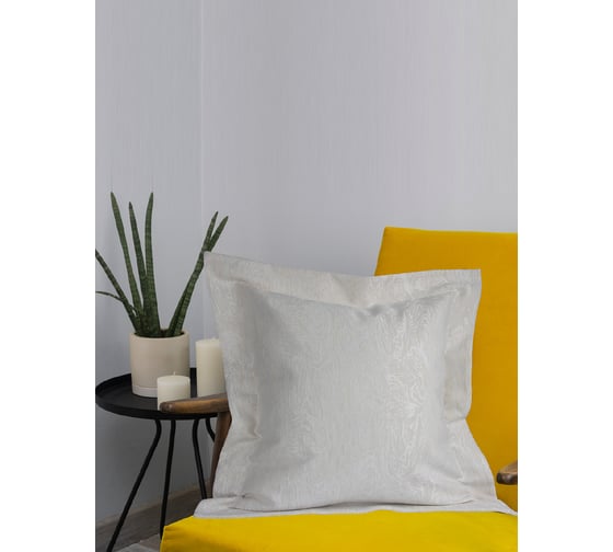 Изображение товара Декоративная подушка на молнии Kauffort Сабина, 50x50, крем 122017620