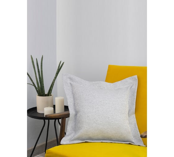 Изображение товара Декоративная подушка на молнии Kauffort Велия, 50x50, нежно-серый 122016660