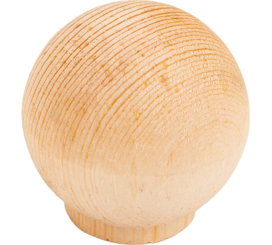 Изображение товара Деревянная ручка ЕВРОПАРТНЕР шар D35 мм, H37 мм, хвоя, 20 шт. 0265 D