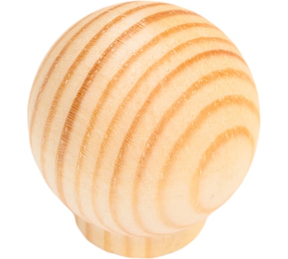 Изображение товара Деревянная ручка ЕВРОПАРТНЕР шар D30 мм, H32 мм, хвоя, 20 шт. 0264 D