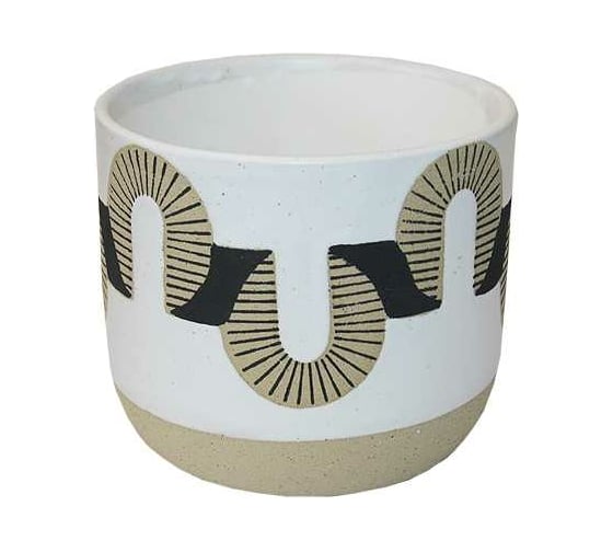 Изображение товара Кашпо Scheurich Kübel TAYTO керамика, диаметр 13 см, высота 11 см, белое матовое 068076