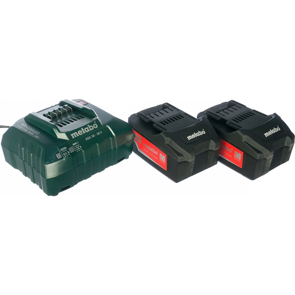 Аккумуляторы 2 шт. (4 А*ч; 18 В; Li-Ion) и ЗУ ASC 30-36 Basic-Set Metabo 685050000