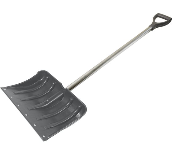Изображение товара Лопата для снега Без бренда 450x330 мм, алюминиевый черенок, диаметр 32 мм, с ручкой 68105-3