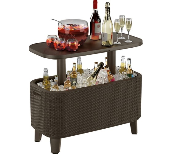 Изображение товара Столик Keter Bevy Bar Large Cool Bar коричневый 246857