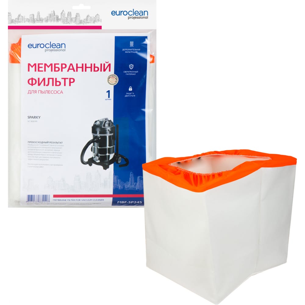Мембранный матерчатый фильтр для пылесосов EURO Clean