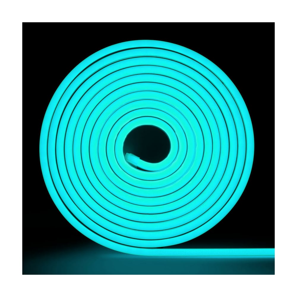Неоновая светодиодная лента MAKSILED лента репсовая с ажурным краем 25 мм × 9 1 ± 0 5 м ярко голубой