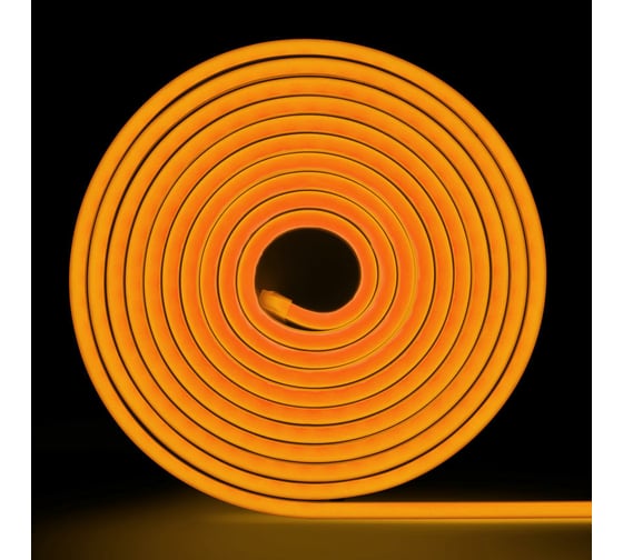 Изображение товара Неоновая светодиодная лента MAKSILED 5м, 6x12мм, 24В, 9Вт/м, 120 LED/m, IP33 (ПВХ), оранжевый ML-NF-24V-0612-Orange