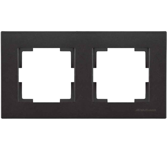 Изображение товара Двойная горизонтальная рамка Mutlusan Electric Rita, черный цвет 2220 800 1284
