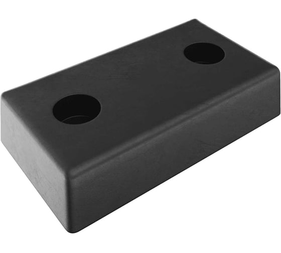 Изображение товара Бампер резиновый ТЕХНОЛОГИЯ БР-500 (500x250x100 мм) (П) в комплекте с пластиной для крепления БР 500x250 (2шайбы + 2 гайки) 00-00003447