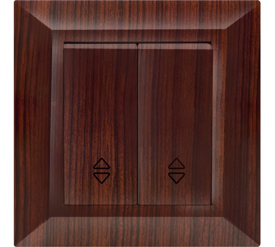 Изображение товара Выключатель Metronex Electric Roma Венге двуклавишный реверсивный FVK010103FRN