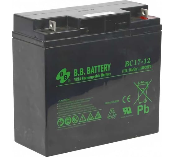Изображение товара Аккумуляторная батарея 12 В, 17 Ач BB Battery BC 17-12