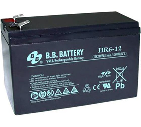 Изображение товара Аккумуляторная батарея 12 В, 5.5 Ач BB Battery HR 6-12