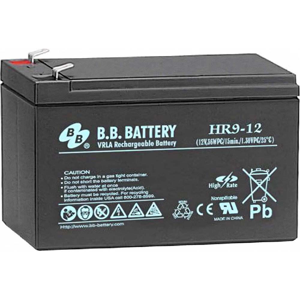 Изображение товара Аккумуляторная батарея BB Battery HR 9-12 12 В 9 Ач AGM F2
