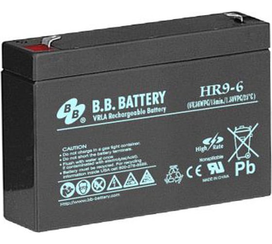 Изображение товара Аккумуляторная батарея 6 В, 8 Ач BB Battery HR 9-6