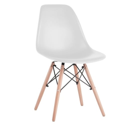 Изображение товара Стулья BRABIX Eames Cf-010 комплект 4 шт, пластик белый, опоры дерево/металл 532630